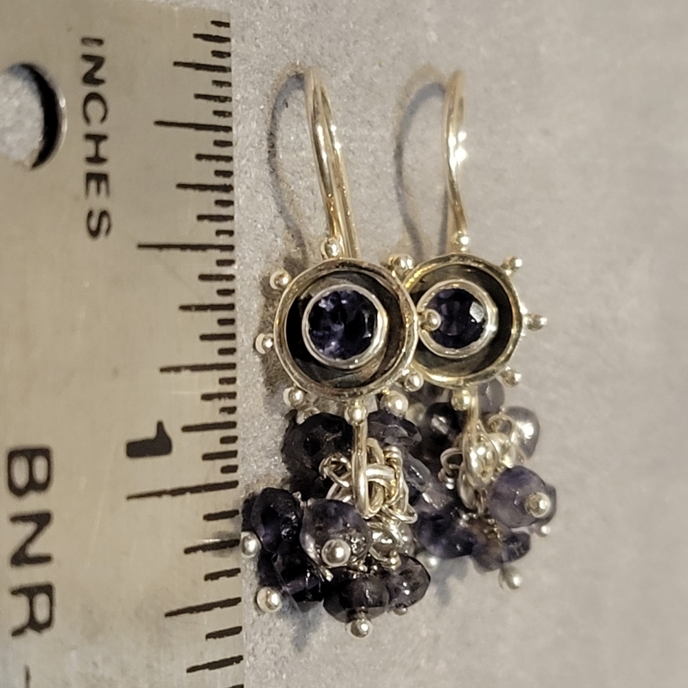 Beautiful Dave Paulus amethyst earrings - Picture 2 of 5